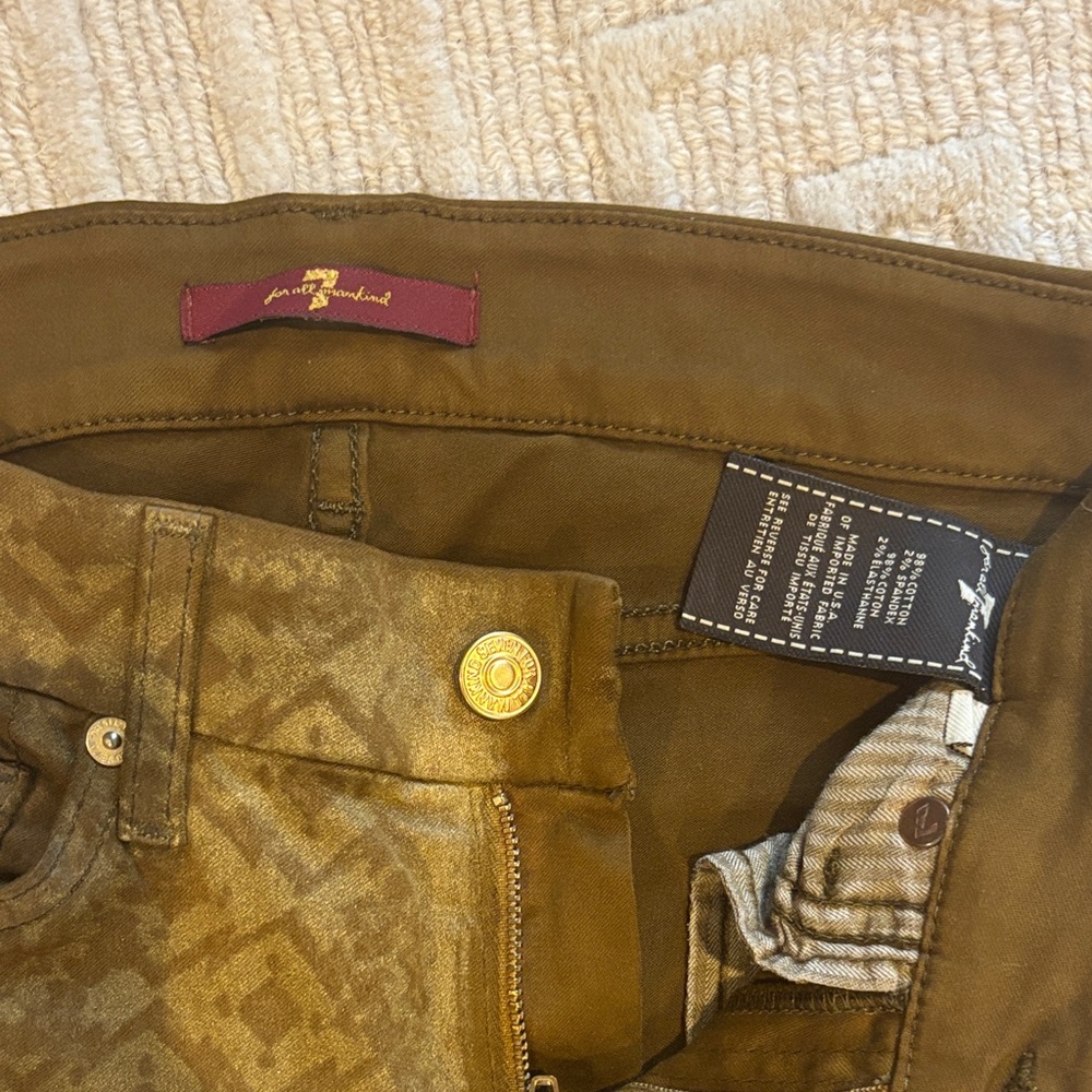 7 For All Mankind Brown Skinny Jeans